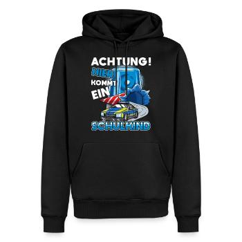 Einschulung Polizei Kindergarten Abschied - Männer Premium Bio Hoodie - Schwarz - Vorne - Nico (187cm)