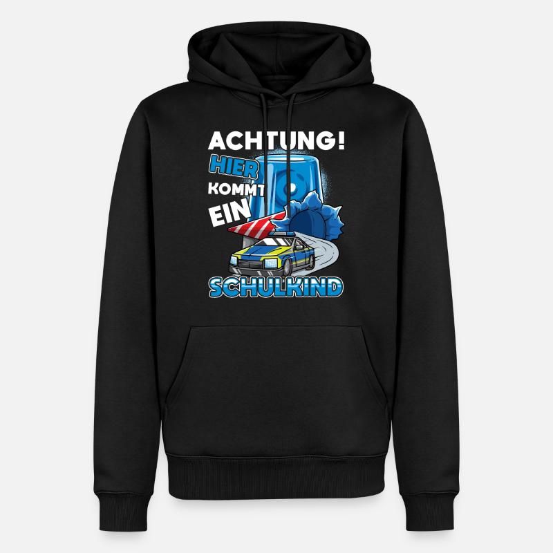 Einschulung Polizei Kindergarten Abschied - Männer Premium Bio Hoodie - Schwarz