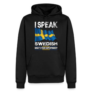 Schwedisch Schwede Schweden Flagge - Männer Premium Bio Hoodie - Schwarz - Vorne - Nico (187cm)