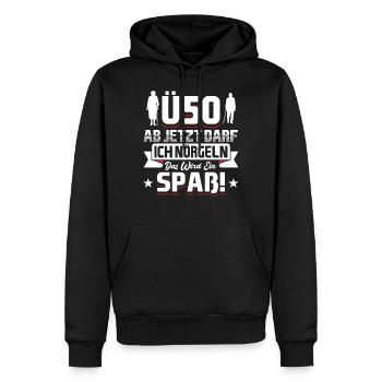 50 Geburtstag Mann - Männer Premium Bio Hoodie - Schwarz - Vorne - Nico (187cm)