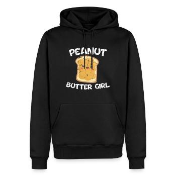 Petit déjeuner amants beurre de cacahuète - Sweat à capuche Premium bio Homme - noir - Devant - Nico (187cm)