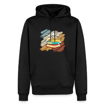 Buch Lesen Literatur Geschenk Bücher Bücherei - Männer Premium Bio Hoodie - Schwarz - Vorne - Nico (187cm)