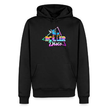 Vintage Rollerskates 80er Rollschuh Rollerskater - Männer Premium Bio Hoodie - Schwarz - Vorne - Nico (187cm)