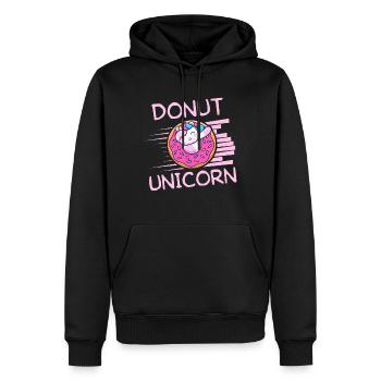 Donut Licorne - Sweat à capuche Premium bio Homme - noir - Devant - Nico (187cm)