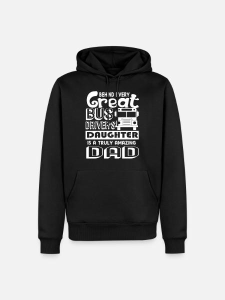 Bus Driver Bus Driver's Daughter - Men’s Premium Organic Hoodie - black