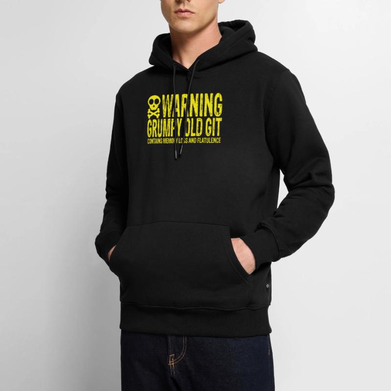 Warning Grumpy Old Git Men’s Premium Organic Hoodie