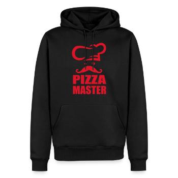 Pizza Master Feinschmecker Pizza Chefkoch Pizzeria - Männer Premium Bio Hoodie - Schwarz - Vorne - Nico (187cm)