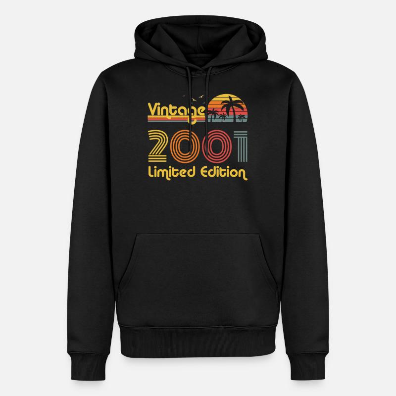 2001 Limited Edition Coole Geschenkidee - Männer Premium Bio Hoodie - Schwarz