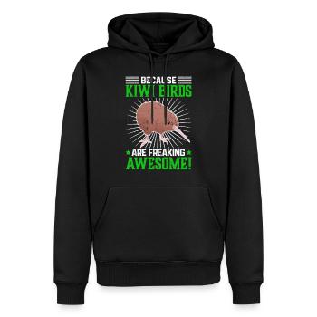 Kiwi Vogel ist fantastisch Schnepfenstrauß Spruch - Männer Premium Bio Hoodie - Schwarz - Vorne - Nico (187cm)