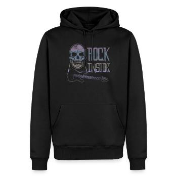 Rock & Roll Gitarre Rock and Roll - Männer Premium Bio Hoodie - Schwarz - Vorne - Nico (187cm)