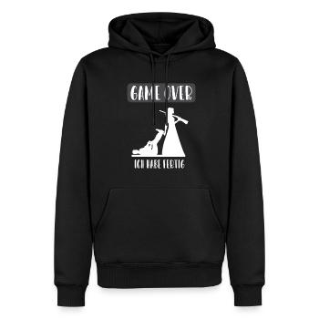 Jeu sur mariés enterrement de vie de garçon - Sweat à capuche Premium bio Homme - noir - Devant - Nico (187cm)