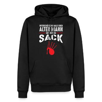 Dudelsack Schottland Männer Geschenk - Männer Premium Bio Hoodie - Schwarz - Vorne - Nico (187cm)