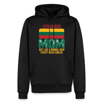 Drapeau Lituanien de la Mère Lithuanienne pour la fête des mères - Sweat à capuche Premium bio Homme - noir - Devant - Nico (187cm)