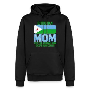 Djiboutian Mom Dschibuti-Flagge zum Muttertag - Männer Premium Bio Hoodie - Schwarz - Vorne - Nico (187cm)