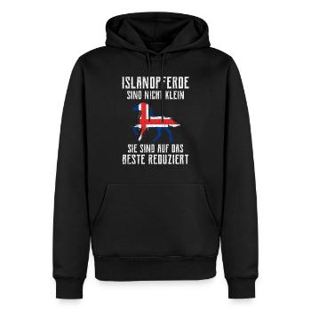 Islandpferd - Männer Premium Bio Hoodie - Schwarz - Vorne - Nico (187cm)