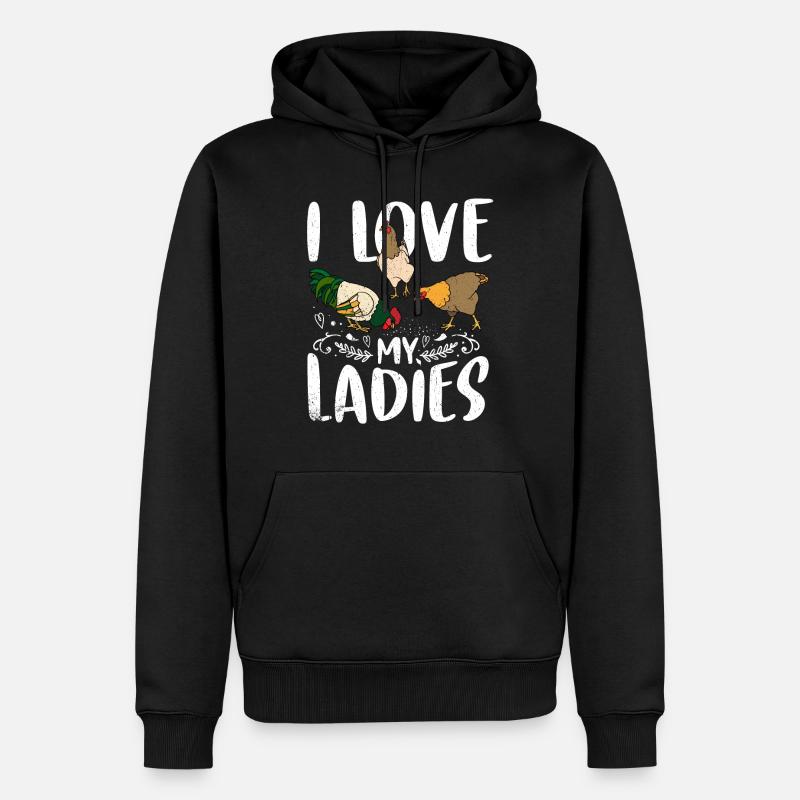 Huhn - Männer Premium Bio Hoodie - Schwarz
