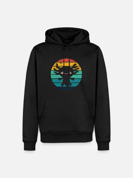 Axolotl Vintage Axolotl Animal - Männer Premium Bio Hoodie - Schwarz