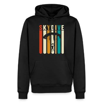 Skydive - Männer Premium Bio Hoodie - Schwarz - Vorne - Nico (187cm)