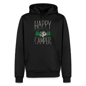 Camping Happy Camper Motorhome - Sweat à capuche Premium bio Homme - noir - Devant - Nico (187cm)