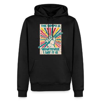 Schlagzeug Drum Sticks Trommler Schlagzeuger - Männer Premium Bio Hoodie - Schwarz - Vorne - Nico (187cm)