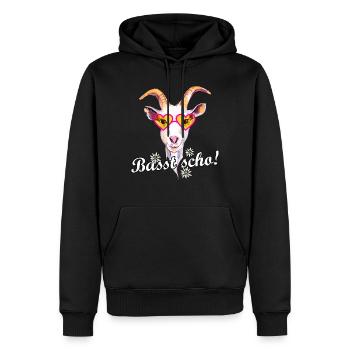 Basst scho! Bayrisches Madl Bayrischer Dialekt - Männer Premium Bio Hoodie - Schwarz - Vorne - Nico (187cm)