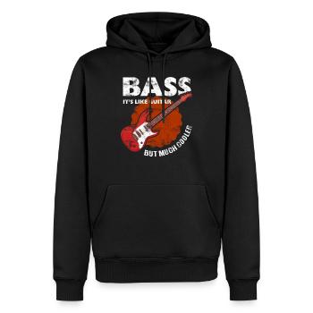 Bass Gitarrist Bassist Bass Spieler - Männer Premium Bio Hoodie - Schwarz - Vorne - Nico (187cm)