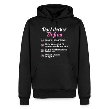 Dachdecker Tshirt Zunft Dachspengler Handwerk Dach - Männer Premium Bio Hoodie - Schwarz - Vorne - Nico (187cm)