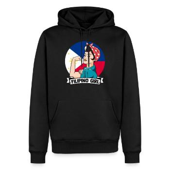 Starke philippinische Mädchen Filipino Pride - Männer Premium Bio Hoodie - Schwarz - Vorne - Nico (187cm)