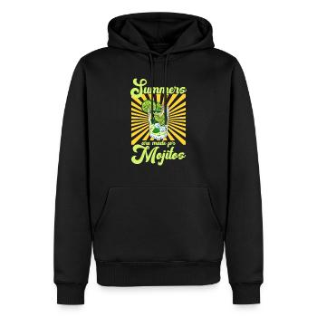 Summers are made for Mojitos - Men’s Premium Organic Hoodie - black - Front - Nico (187cm)