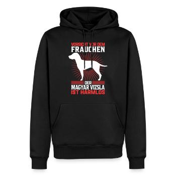 Magyar Vizsla Frauchen Vorstehhund Besitzerin - Männer Premium Bio Hoodie - Schwarz - Vorne - Nico (187cm)