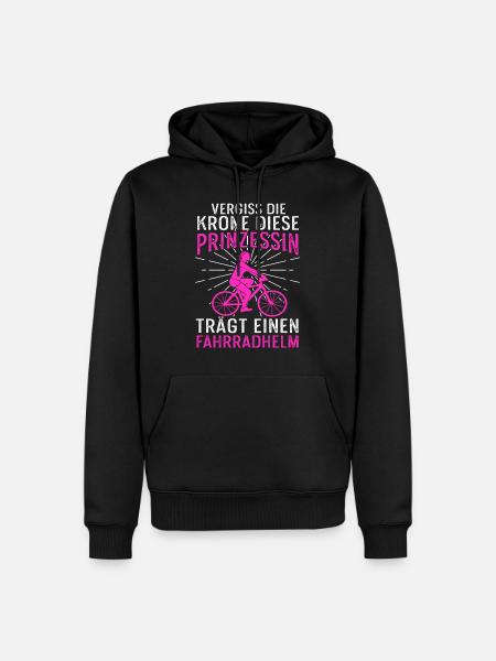 Krone Prinzessin Fahrradhelm Frauen Königin Krone - Männer Premium Bio Hoodie - Schwarz