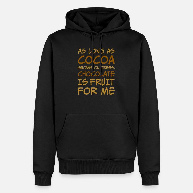 Chocolat chocolat chocolat - Sweat à capuche Premium bio Homme - noir