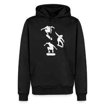 Skateboard Skateboarder Skater - Skatepark Skaten - Männer Premium Bio Hoodie - Schwarz - Vorne - Nico (187cm)