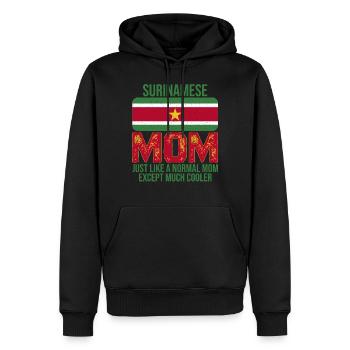 Surinamese Mom Surinam Drapeau Fête des mères - Sweat à capuche Premium bio Homme - noir - Devant - Nico (187cm)