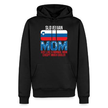 Slovenian Mom Slovénie Drapeau fête des mères - Sweat à capuche Premium bio Homme - noir - Devant - Nico (187cm)