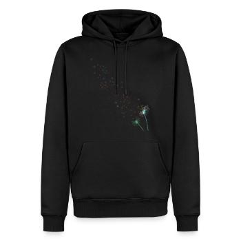Pissenlit - Sweat à capuche Premium bio Homme - noir - Devant - Nico (187cm)