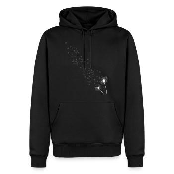 Pissenlit - Sweat à capuche Premium bio Homme - noir - Devant - Nico (187cm)