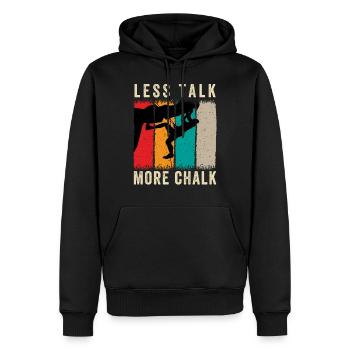 Rock Climbing Climber Less Talk - Sweat à capuche Premium bio Homme - noir - Devant - Nico (187cm)