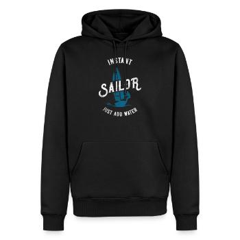 Sailing Instant Sailor Just Add - Männer Premium Bio Hoodie - Schwarz - Vorne - Nico (187cm)