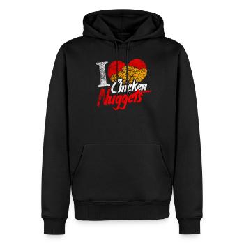 Chicken Nugget Kostüm - Sweat à capuche Premium bio Homme - noir - Devant - Nico (187cm)