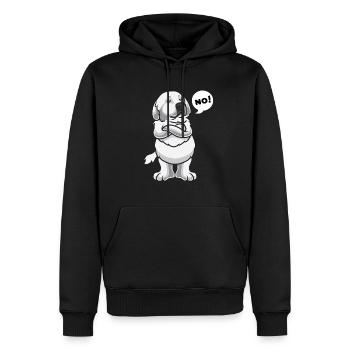 Chien de Montagne des Pyrénées Chien Pyrénéen - Sweat à capuche Premium bio Homme - noir - Devant - Nico (187cm)