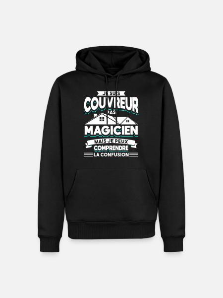 Couvreur Zingueur Humour - Sweat à capuche Premium bio Homme - noir