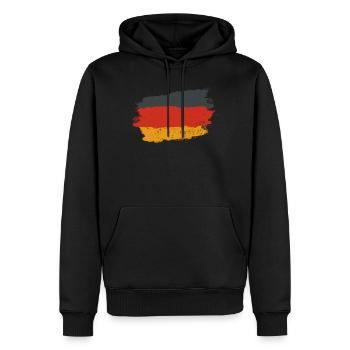 Deutschland Flagge Fußball Germany Flagge - Men’s Premium Organic Hoodie - black - Front - Nico (187cm)
