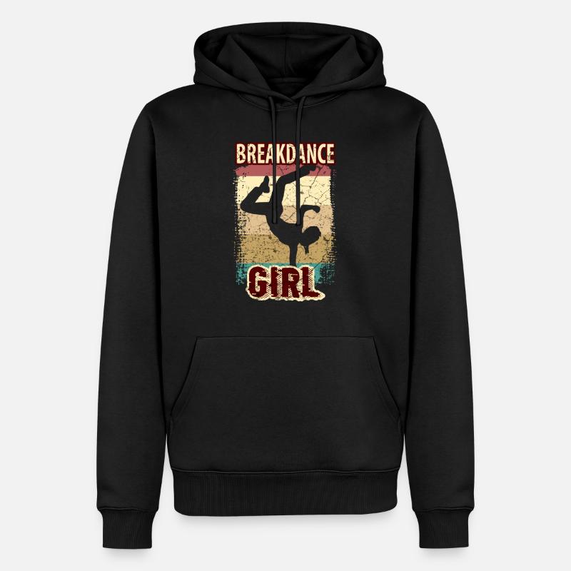 Breakdance Mädchen Tänzerin - Sweat à capuche Premium bio Homme - noir