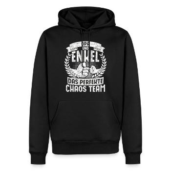 Spruch Opa Und Enkel Das Perfekte Chaos Team - Männer Premium Bio Hoodie - Schwarz - Vorne - Nico (187cm)