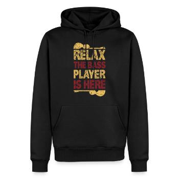 Bass Gitarrist Bassist Bass Spieler - Sweat à capuche Premium bio Homme - noir - Devant - Nico (187cm)