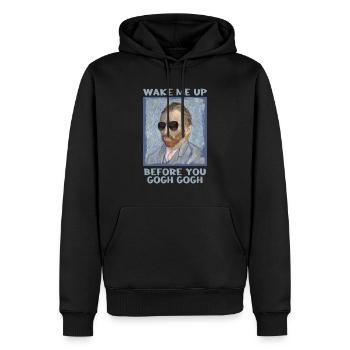 Van Gogh sort artiste Art - Sweat à capuche Premium bio Homme - noir - Devant - Nico (187cm)