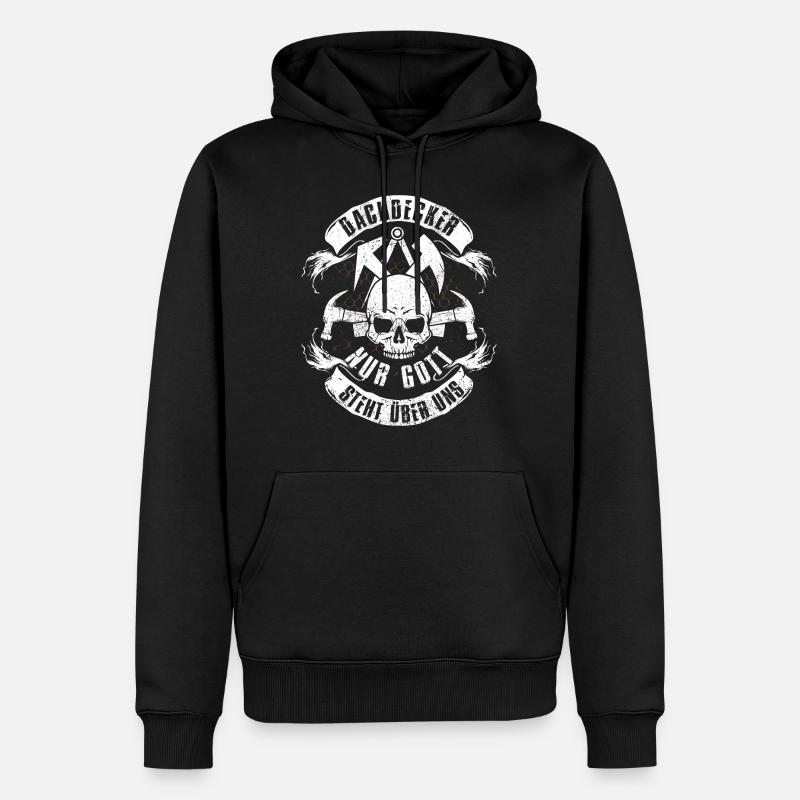 Dachdecker - Männer Premium Bio Hoodie - Schwarz