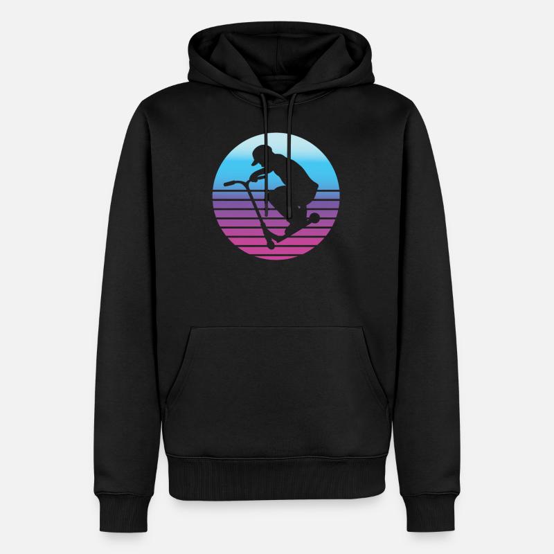 Scooter Stunt Tretroller - Männer Premium Bio Hoodie - Schwarz