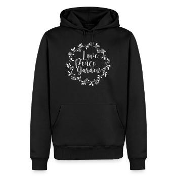 Meine Garten Liebe Gärtner 60s Garten Geschenk - Männer Premium Bio Hoodie - Schwarz - Vorne - Nico (187cm)